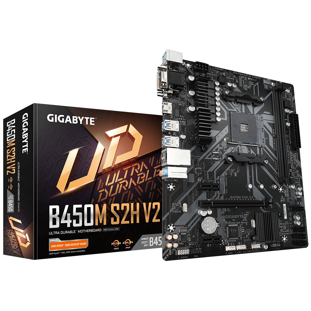 Gigabyte Used Refurbished Desktop motherboard B450M S2H V2