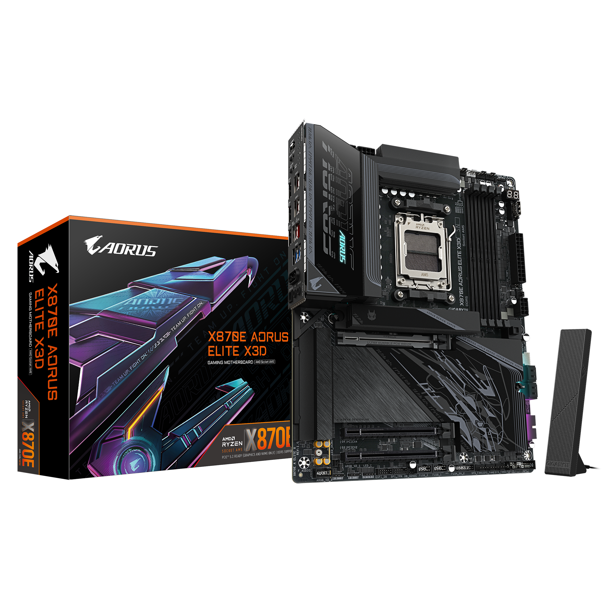 Gigabyte New Used Refurbished AMD Socket AM5 DDR5 Desktop motherboard AM5 X870E AORUS ELITE X3D