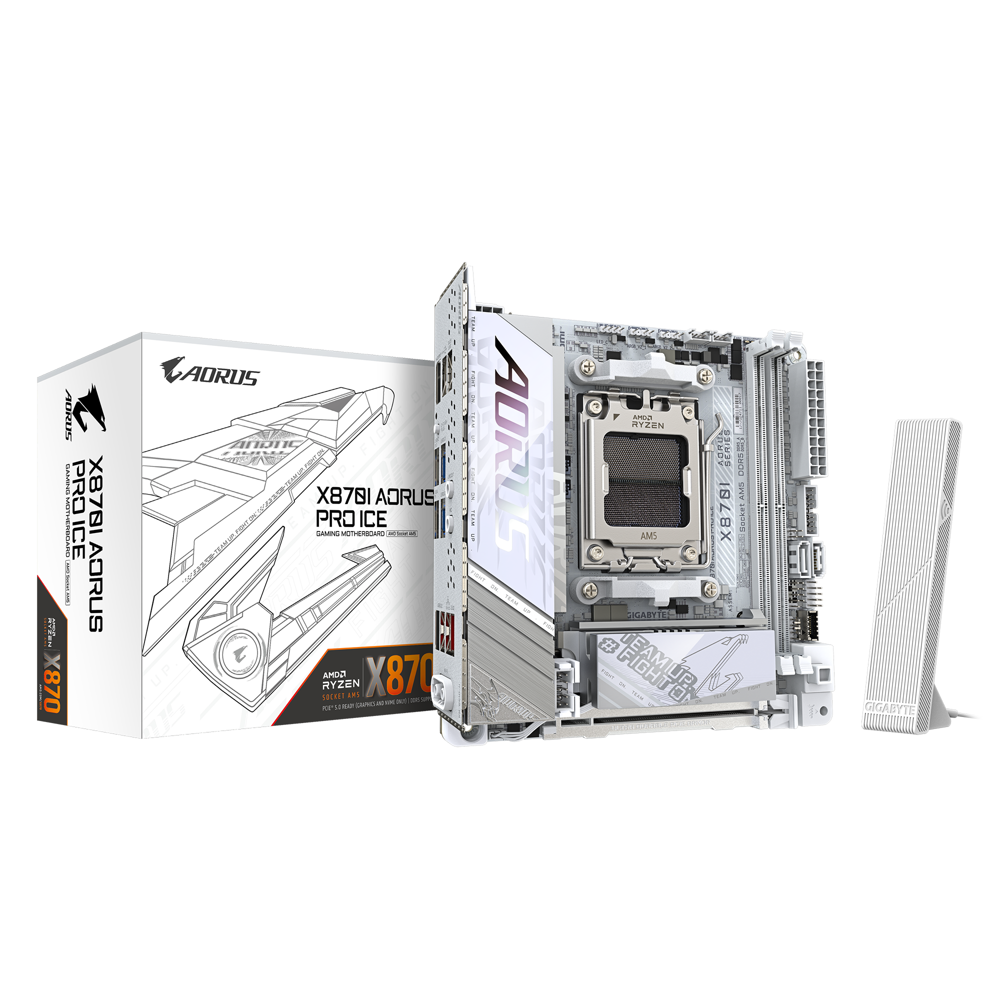 Gigabyte New Used Refurbished AMD Socket AM5 DDR5 Desktop motherboard AM5 X870I AORUS PRO ICE