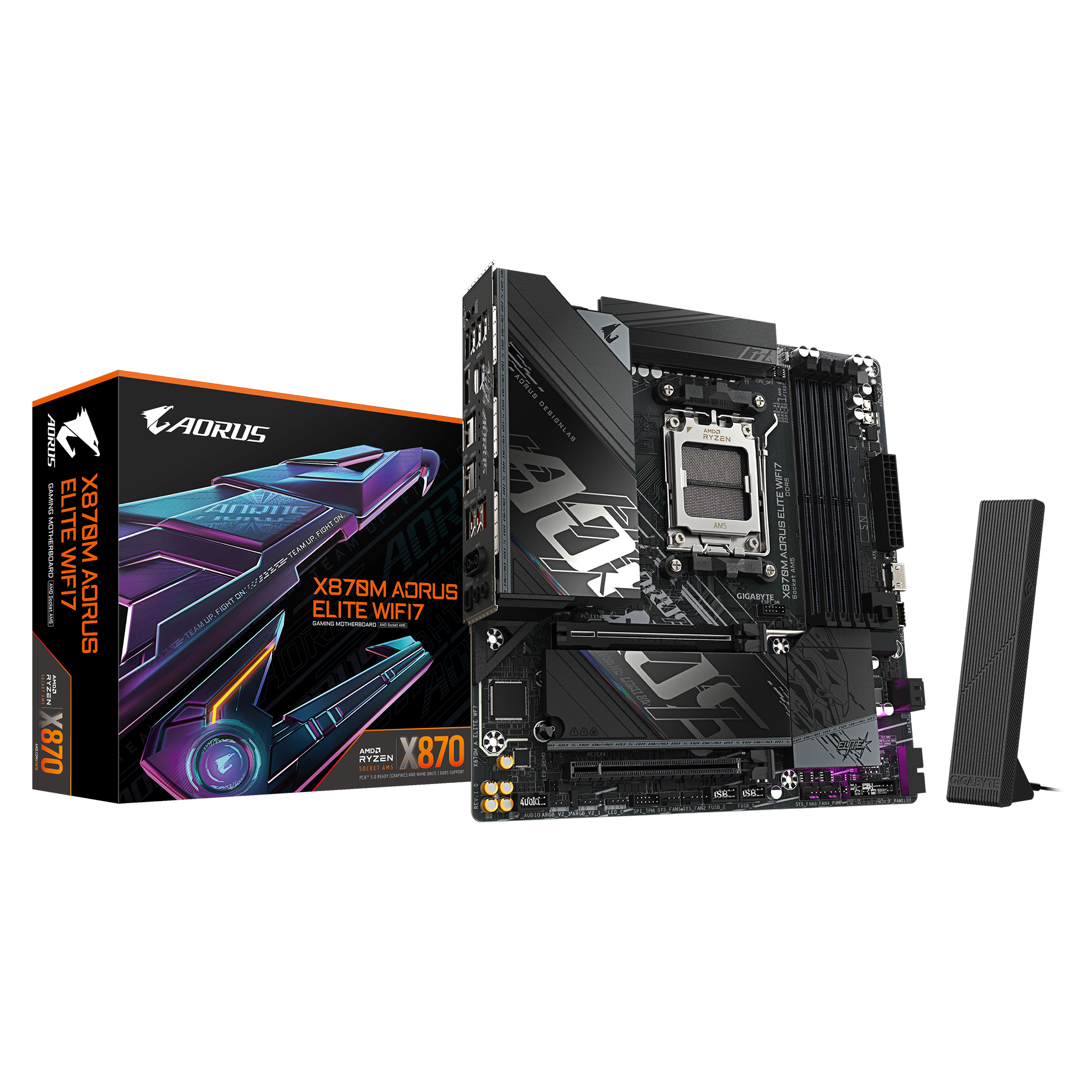 Gigabyte New Used Refurbished AMD Socket AM5 DDR5 Desktop motherboard AM5 X870M AORUS ELITE WIFI7