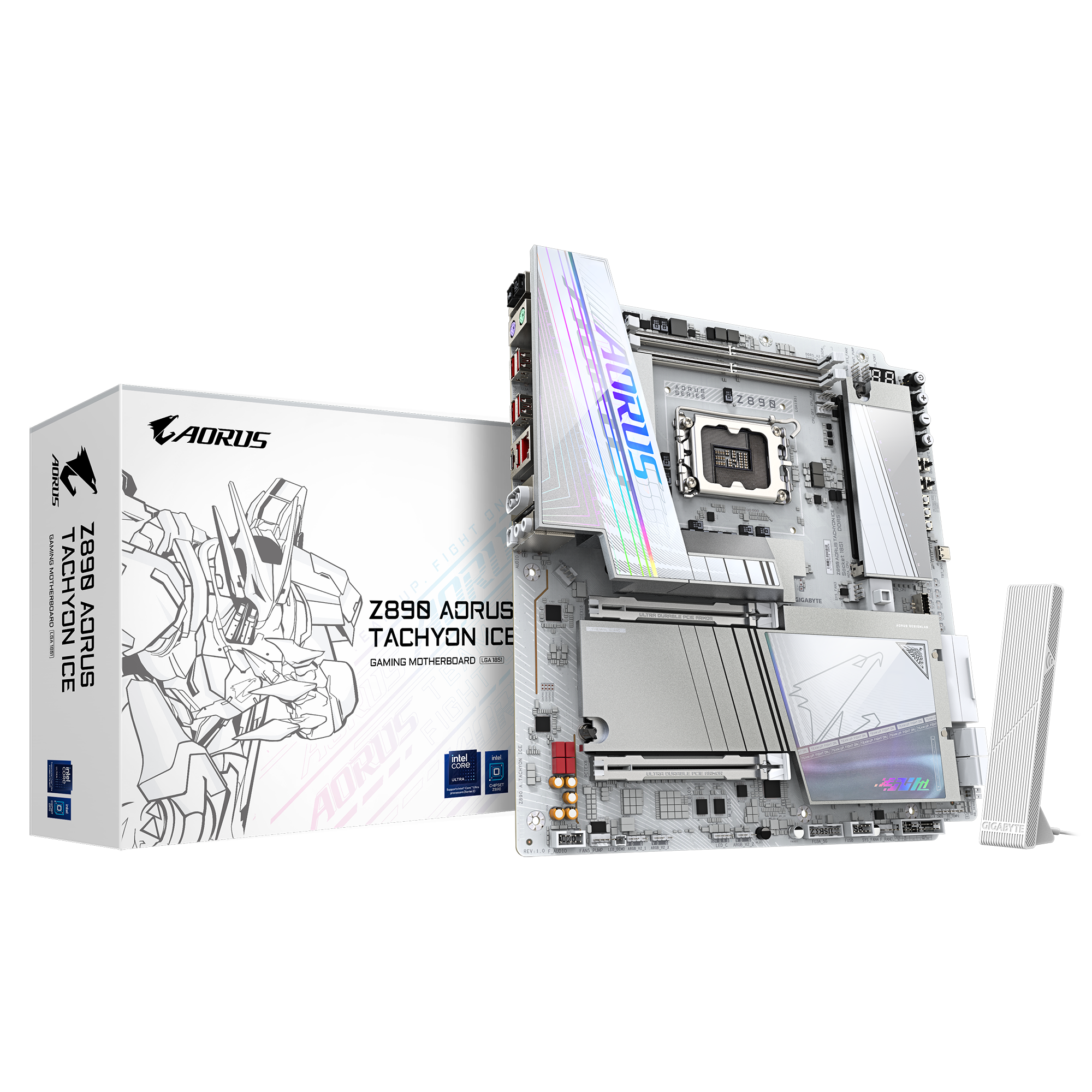 Gigabyte New Used Refurbished DDR5 Intel Socket 1851 DDR5 E-ATX Intel Core Ultra Processors Desktop motherboard Z890 AORUS TACHYON ICE