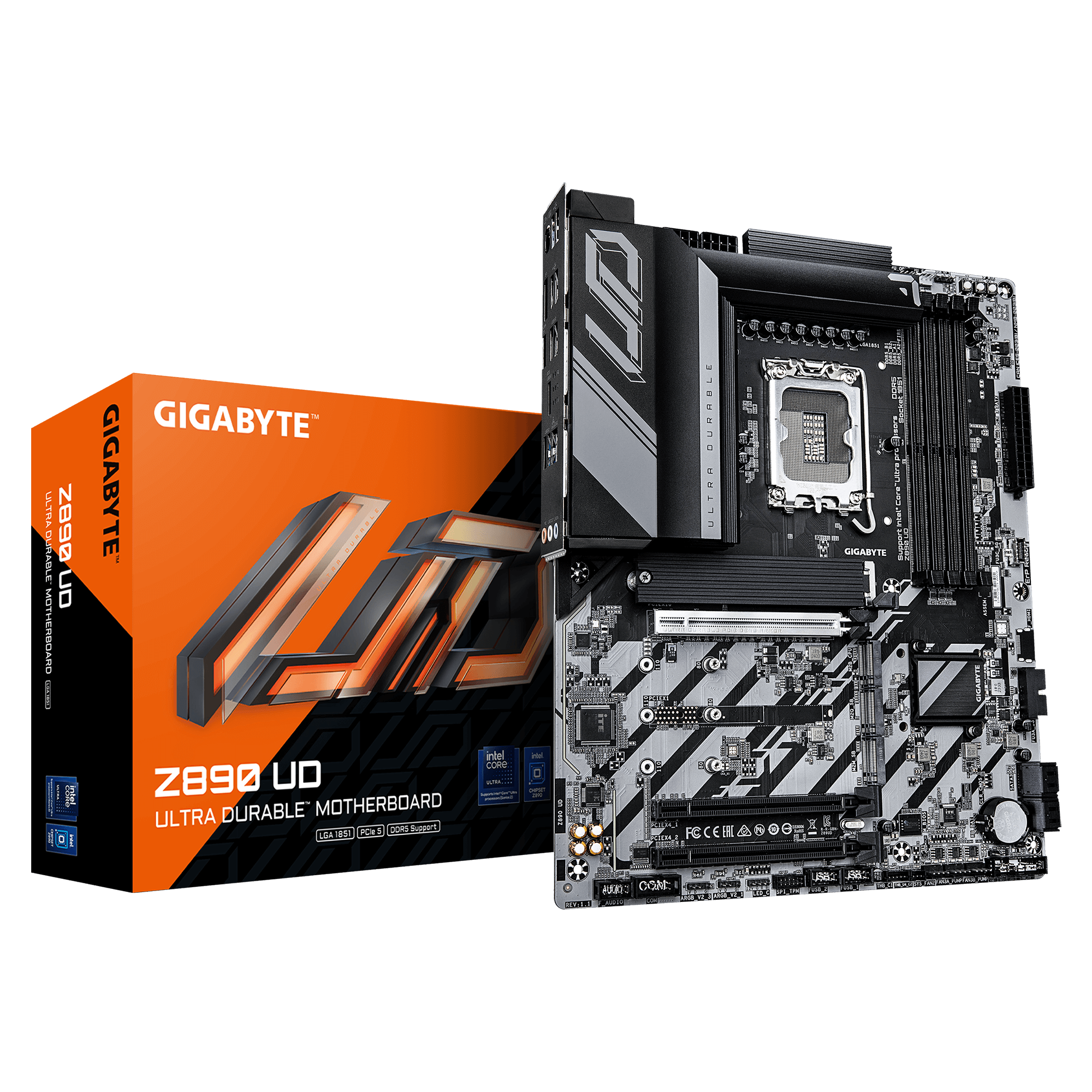 Gigabyte New Used Refurbished DDR5 Intel Socket 1851 DDR5 ATX Intel Core Ultra Processors Desktop motherboard Z890 UD