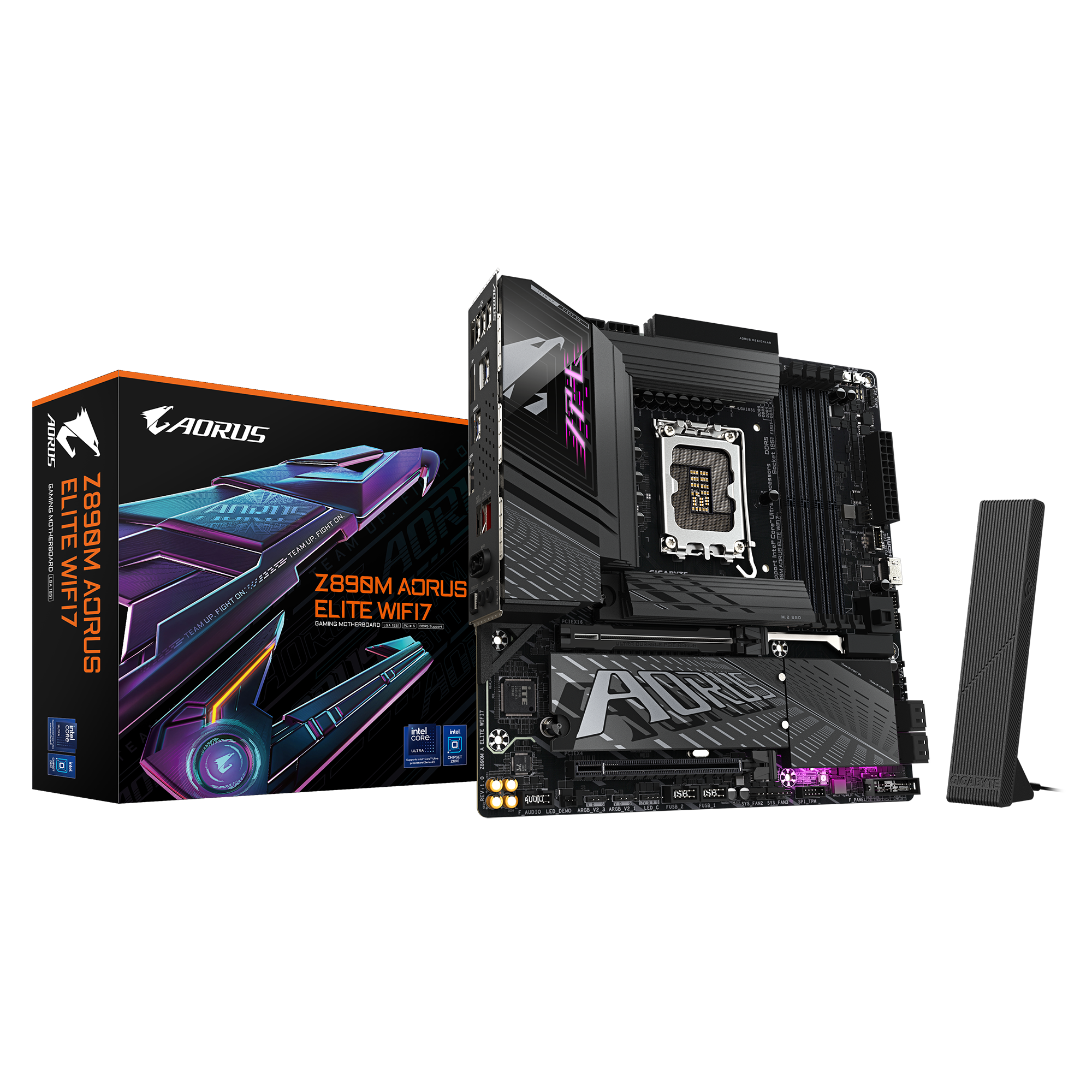 Gigabyte New Used Refurbished DDR5 Intel Socket 1851 DDR5 Micro ATX Intel Core Ultra Processors Desktop motherboard Z890M AORUS ELITE WIFI7