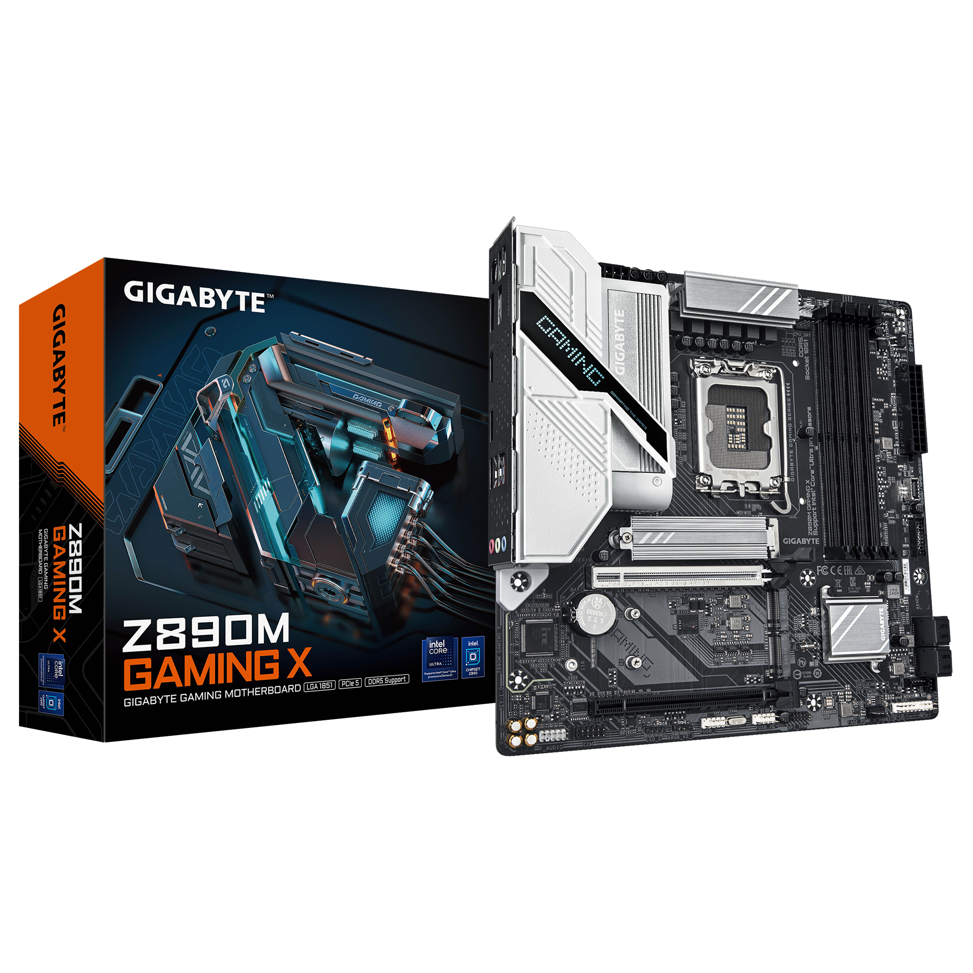 Gigabyte New Used Refurbished DDR5 Intel Socket 1851 DDR5 Micro ATX Intel Core Ultra Processors Desktop motherboard Z890M GAMING X