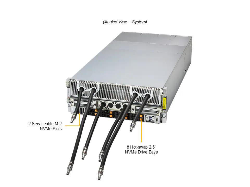 Supermicro A+ Server AS-4126GS-NBR-LCC HGX B200 NVL8 180GB Partner-Cooled (8) AMD Turin AI Graphics Card GPU Server