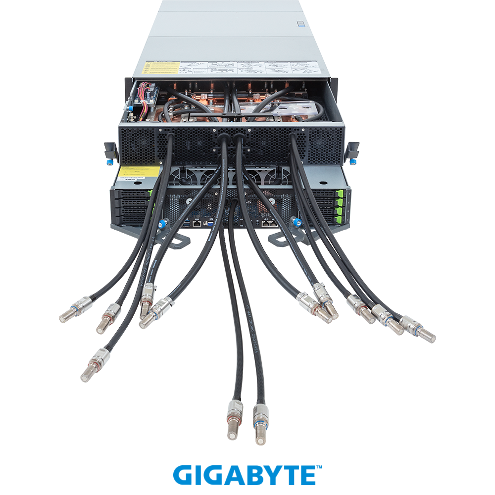 Gigabyte GPU ai Servers G4L4-SD1-LAX5 HGX B200 NVL8 180GB Partner-Cooled (8) Intel Granite Rapids SP (8) ai GPU server