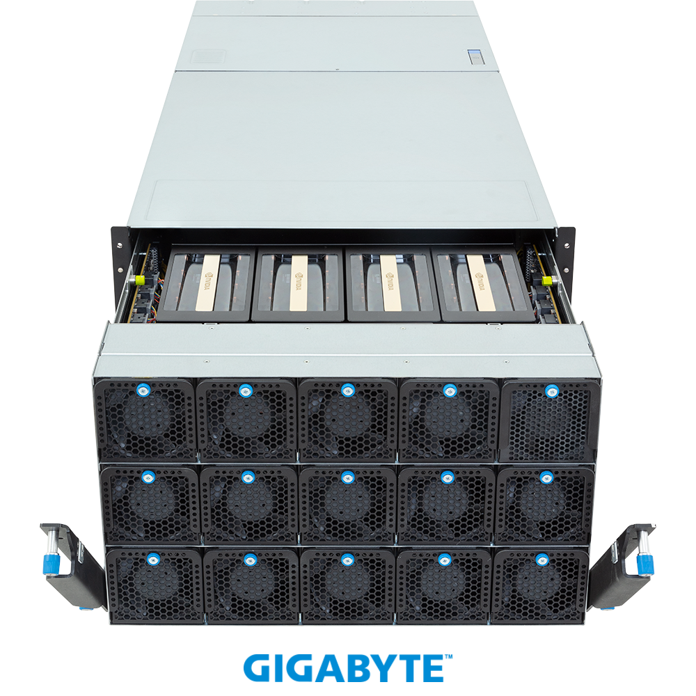 Gigabyte GPU ai Servers G893-SD1-AAX5 HGX B200 NVL8 180GB Air-Cooled (8) Intel Emerald Rapids (2) ai GPU server