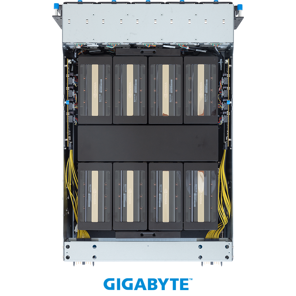Gigabyte GPU ai Servers G894-SD1-AAX5 HGX B200 NVL8 180GB Air-Cooled (8) Intel Granite Rapids SP (2) ai GPU server