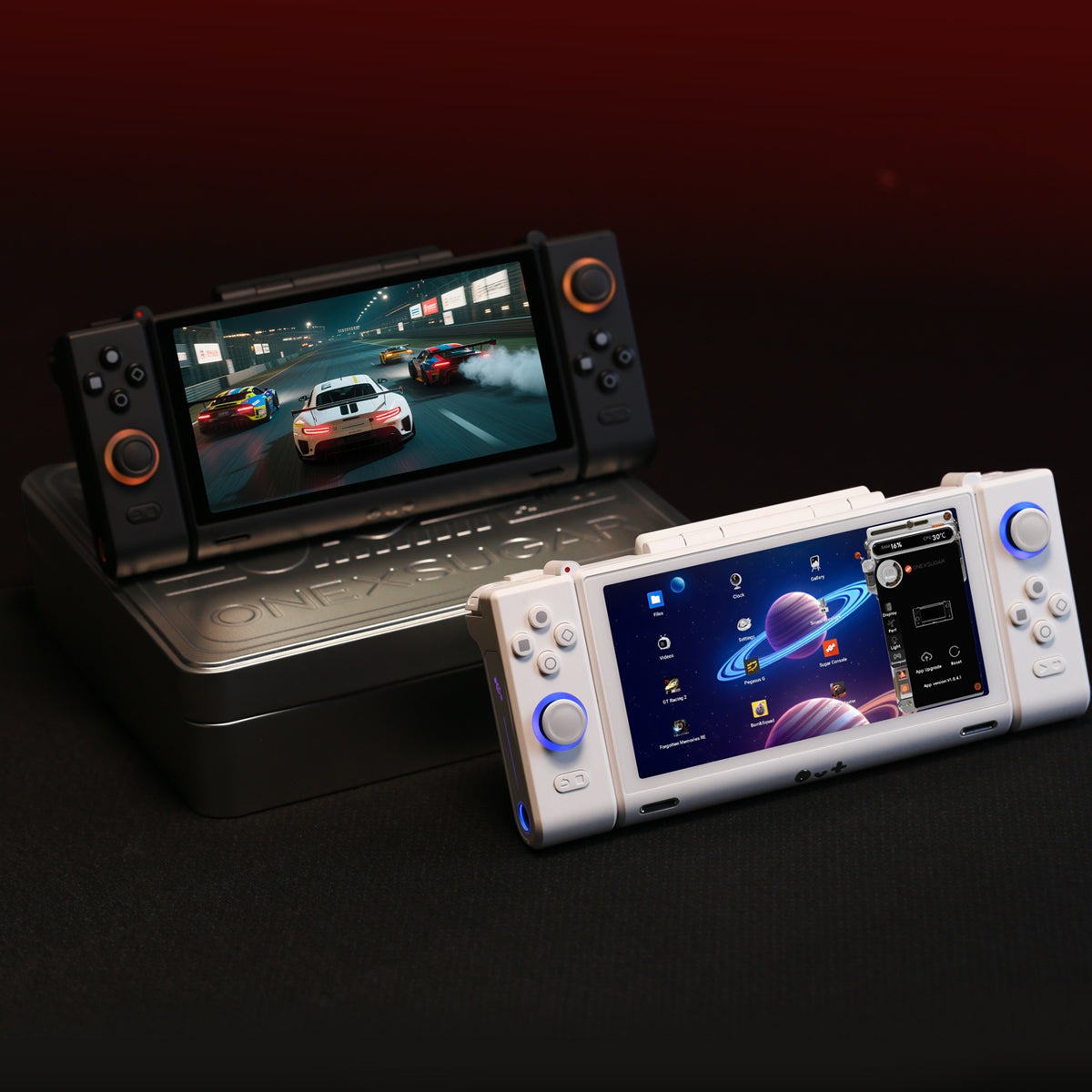 ONE XPLAYER ONEXSUGAR Sugar1 Dual-Screen Transformable Android 13 Mini Handhled Retro Video Game Console Portable Tablet PC,16GB RAM, 512GB Storage