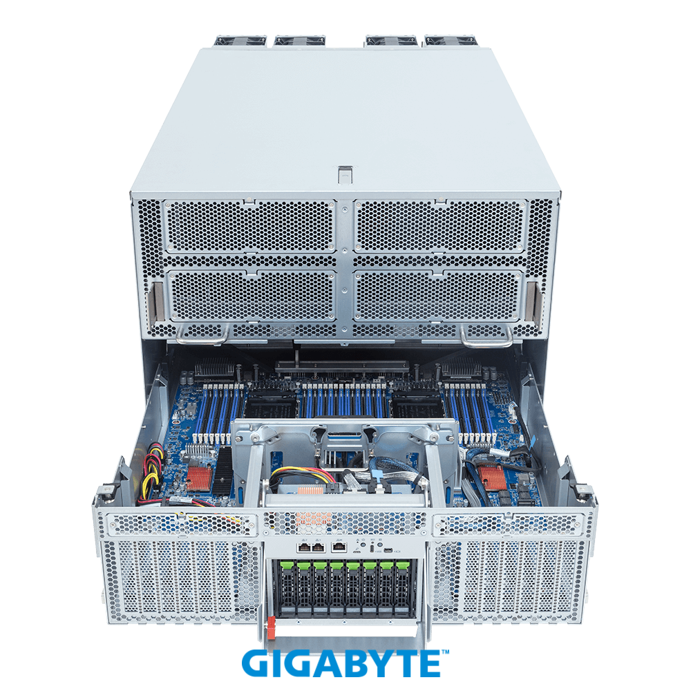 Gigabyte GPU ai Servers TO86-SD1-AA05 HGX B200 NVL8 180GB Air-Cooled (8) Intel Granite Rapids SP (2) ai GPU server